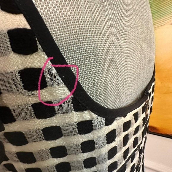 Narciso Rodriguez Silk blend checkered gingham knit pencil dress 2010 runway - Picture 4 of 9